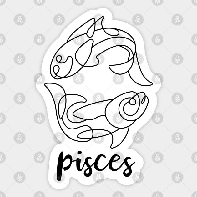 Zodiac Signs Pisces Sticker by MysticMagpie